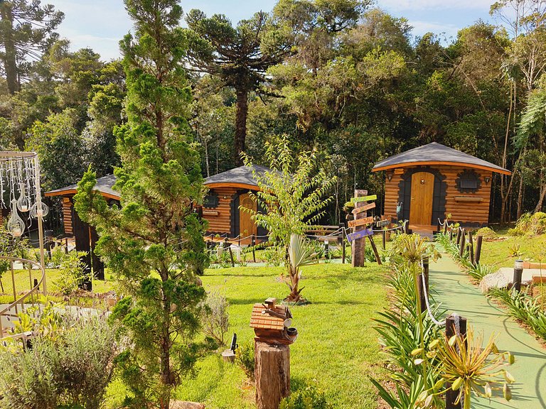 Suíte Bela Vista com hidromassagem, lareira elétrica e deck