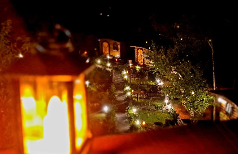 Suíte Bela Vista com hidromassagem, lareira elétrica e deck