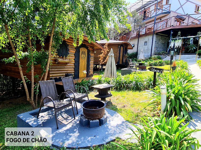 Cabana 2 - hidromassagem, lareira elétrica e vista