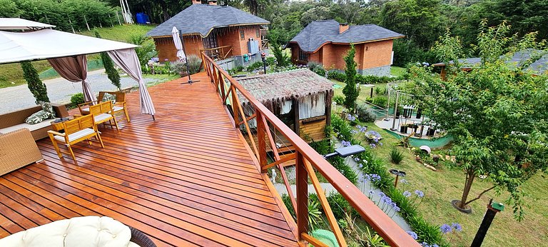 Cabana 2 - hidromassagem, lareira elétrica e vista