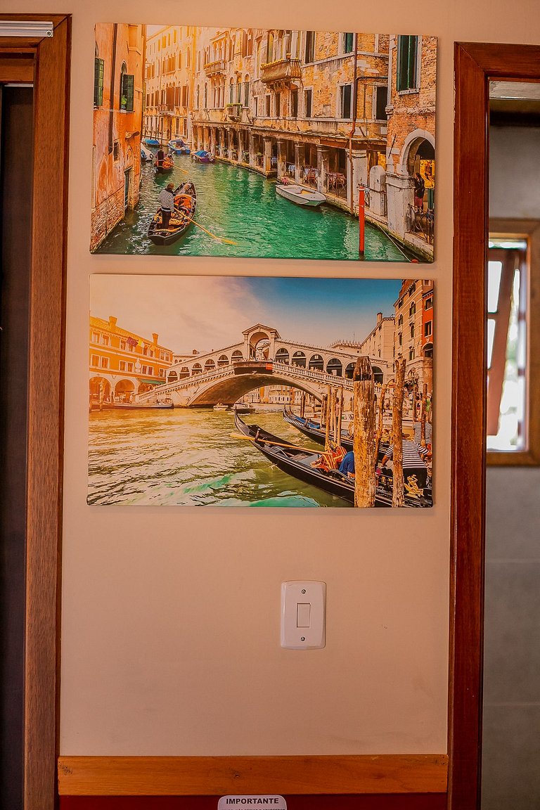 Chalé Europeu com lareira ecológica - Cedro