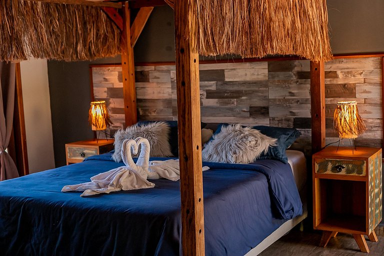 Chalé Pinho com lareira ecológica e varanda